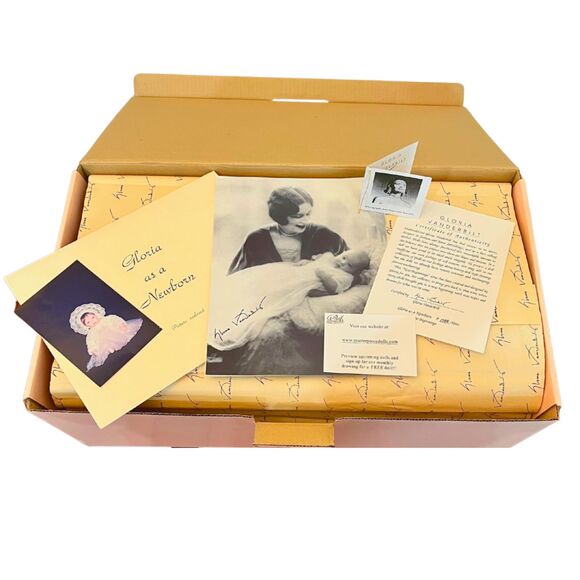 Vintage Gloria Vanderbilt Porcelain Doll COA, Box Limited Edition Realistic Baby - Picture 2 of 10